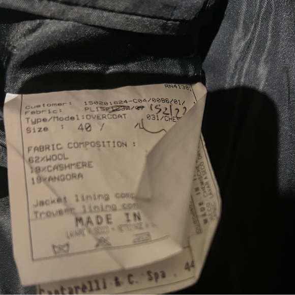 Ralph Lauren Purple Label cashmere blend chesterfield coat 40 - Picture 6 of 7